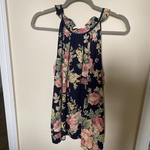Floral halter top